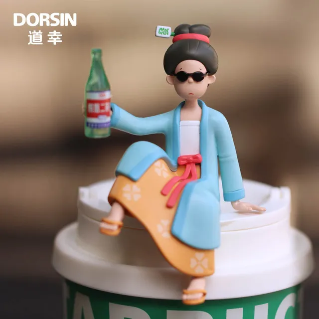 DORSIN道幸 太阳眼镜 拽姐李清照 国风潮玩 古代仕女 车载摆件 模