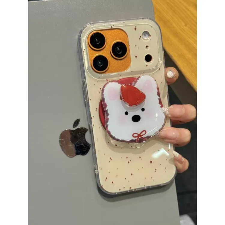 萌系卡通红泼墨西高地帽转转适用于iphone17promax苹果16手机壳15