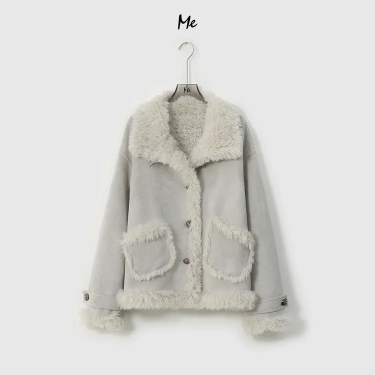 ME【哈萨克】丰盈泰迪毛感显瘦时尚百搭厚实保暖毛毛外套MESA4144