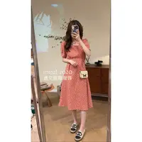 【周周】《春日花园》方领爱心收腰连衣裙Q05073 