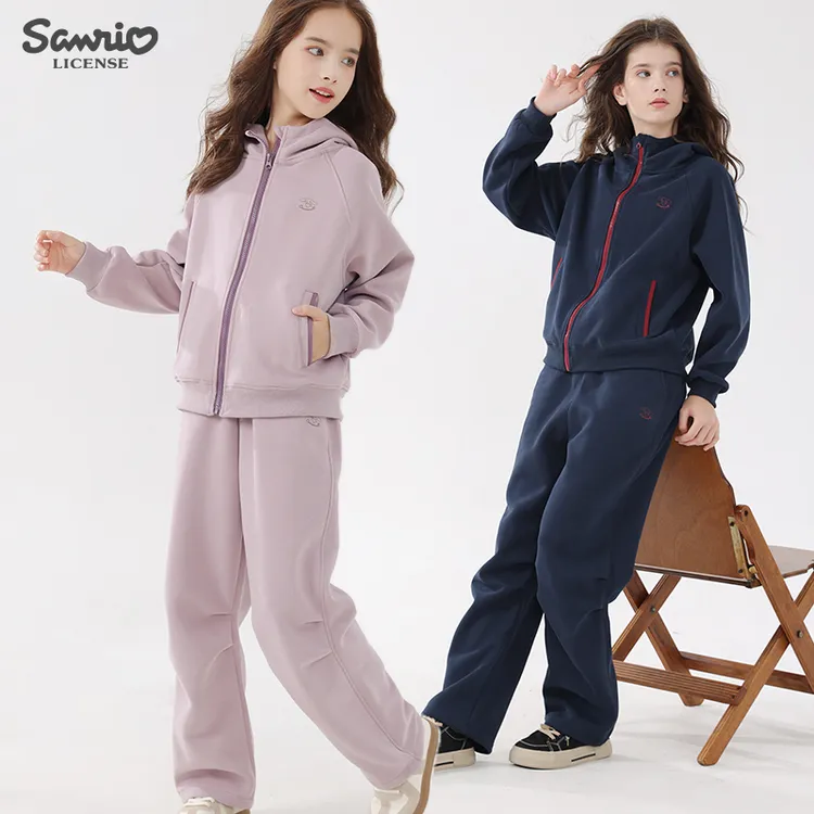 女童套装2025新款秋装儿童休闲运动连帽外套童装卫裤大童初中洋气