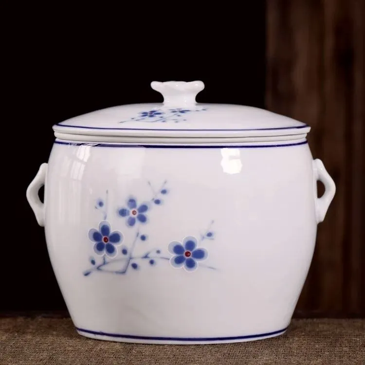 新疆西藏包邮闽南溢汤炖盅专用溢鸭汤滴汤带孔隔水炖带盖炖罐双层