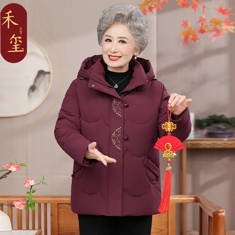 中老年女冬季外套女妈妈冬装加厚新中式老人棉衣奶奶装棉袄老太太