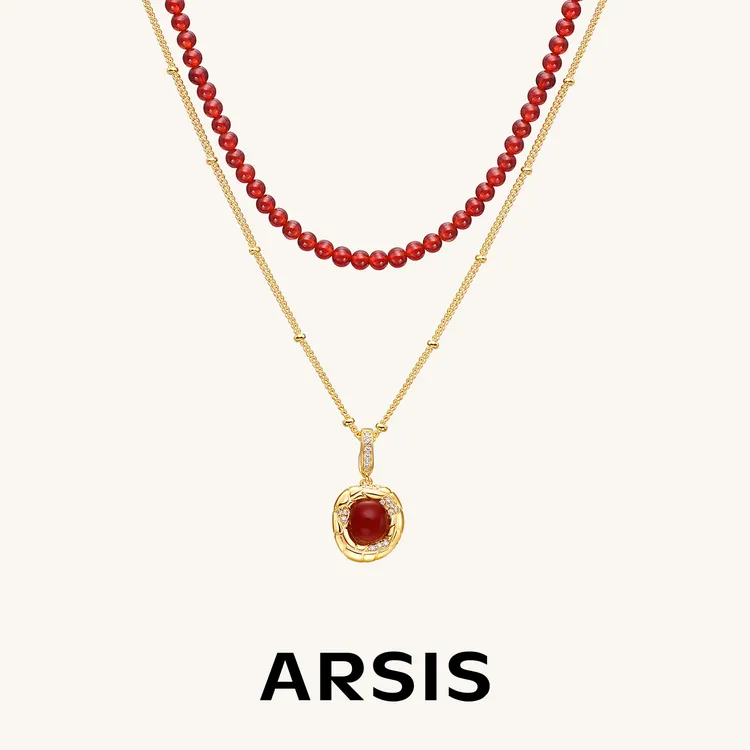 ARSIS新年款鸿运双层叠链项链时尚叠戴设计高级简约秋冬元旦圣诞