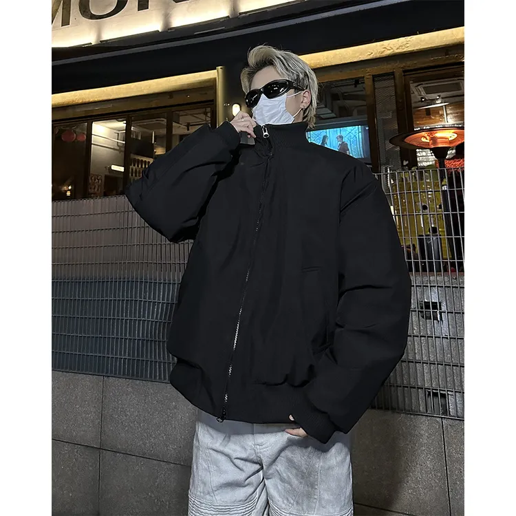 秋冬高街潮流立领加厚棉服外套夹克