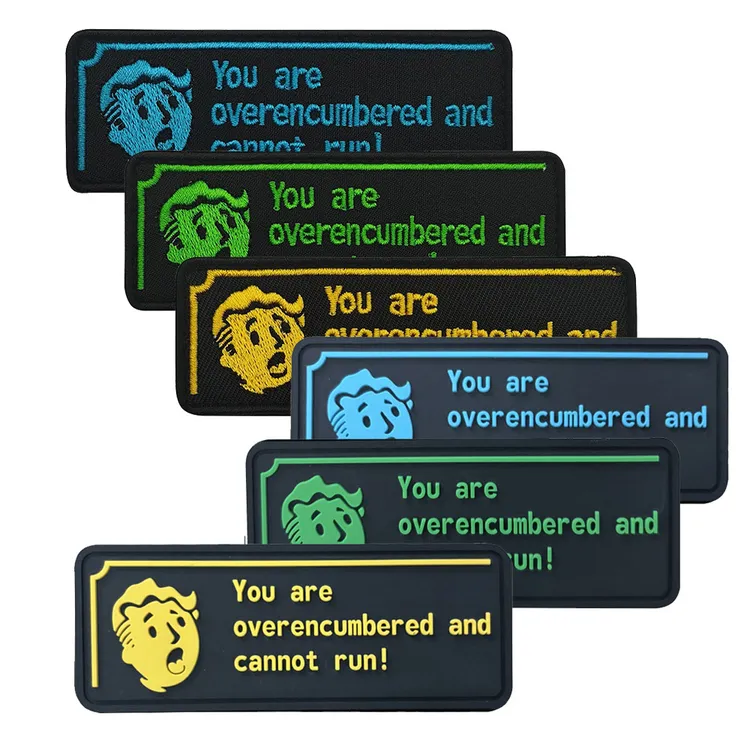 youareoverencumberedandcannotrun负重前行激励魔术贴臂章魔术贴
