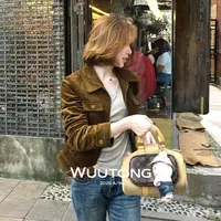 WuuTong【莱茵河畔】秋季复古时尚温润开衫长袖外套25T175