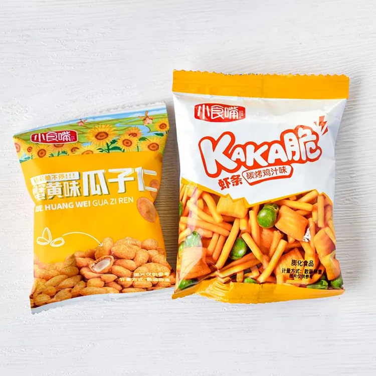 小食嘴KAKA脆虾条瓜子仁碳烤鸡汁味蟹黄味瓜子仁散装小包装小零食