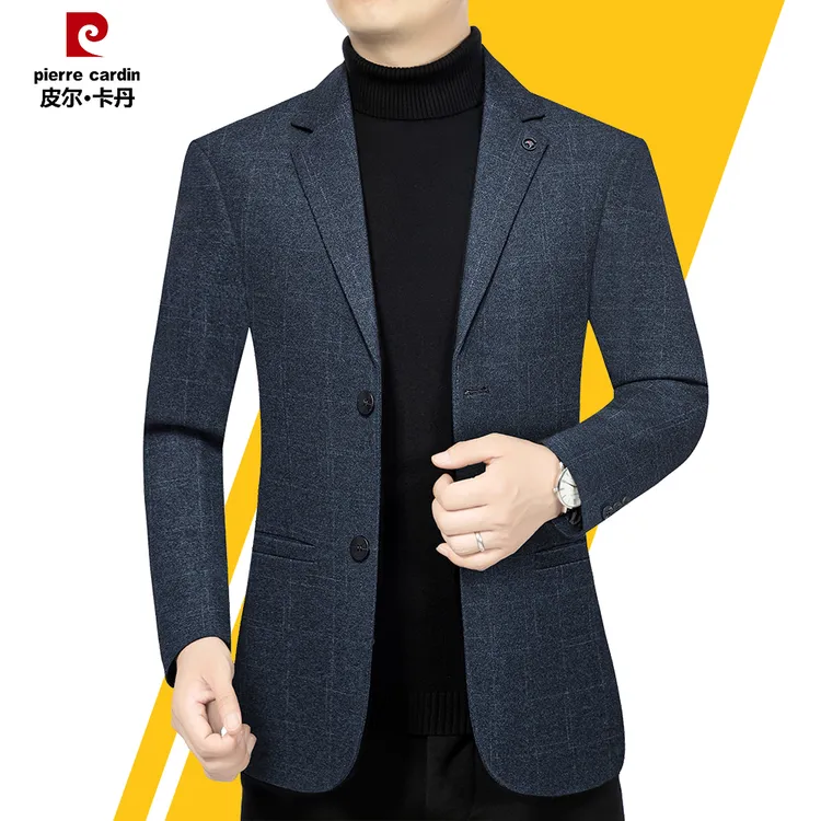 皮尔卡丹【高档笔挺垂顺】成熟商务休闲男士西装外套2025秋季新款
