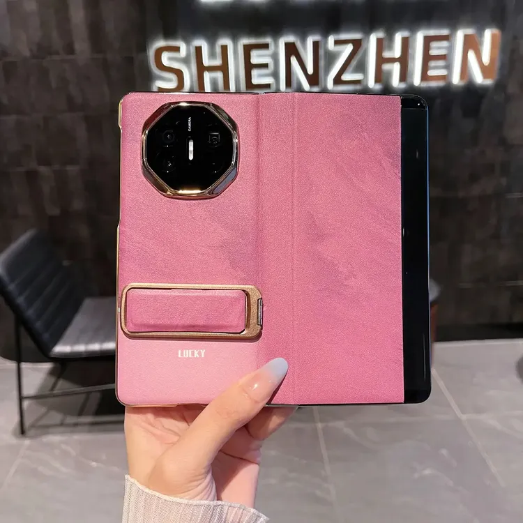 适用华为matex6翻盖手机壳简约肌理纹全包保护套matex5典藏版防摔