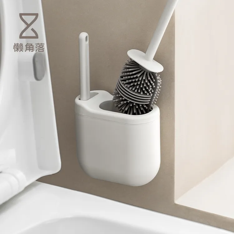 懒角落马桶刷家用无死角壁挂墙式免打孔洗厕所刷子卫生间清洁套装
