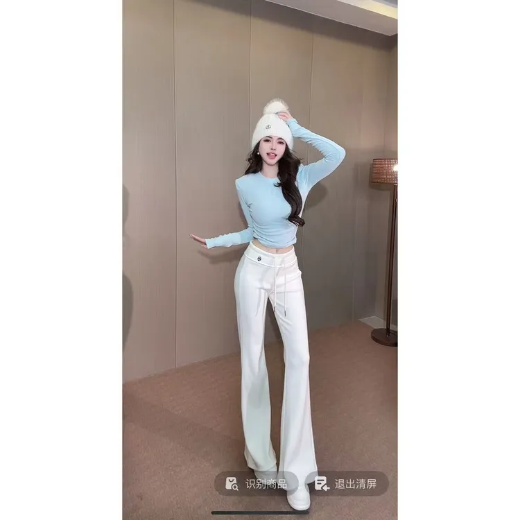 DACPAN-“LULU裤”羊绒加绒微喇裤 2025/盼·PP 3923