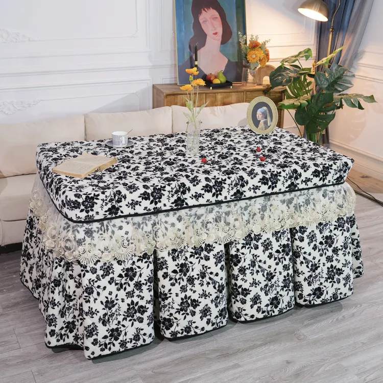 升级加厚烤火罩新款冬季电暖桌罩现代简约烤火被长方形电炉罩