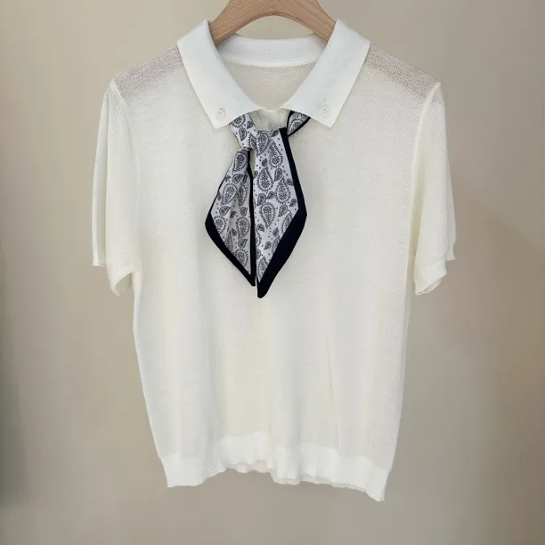 2025夏季新款Polo领针织短袖T恤