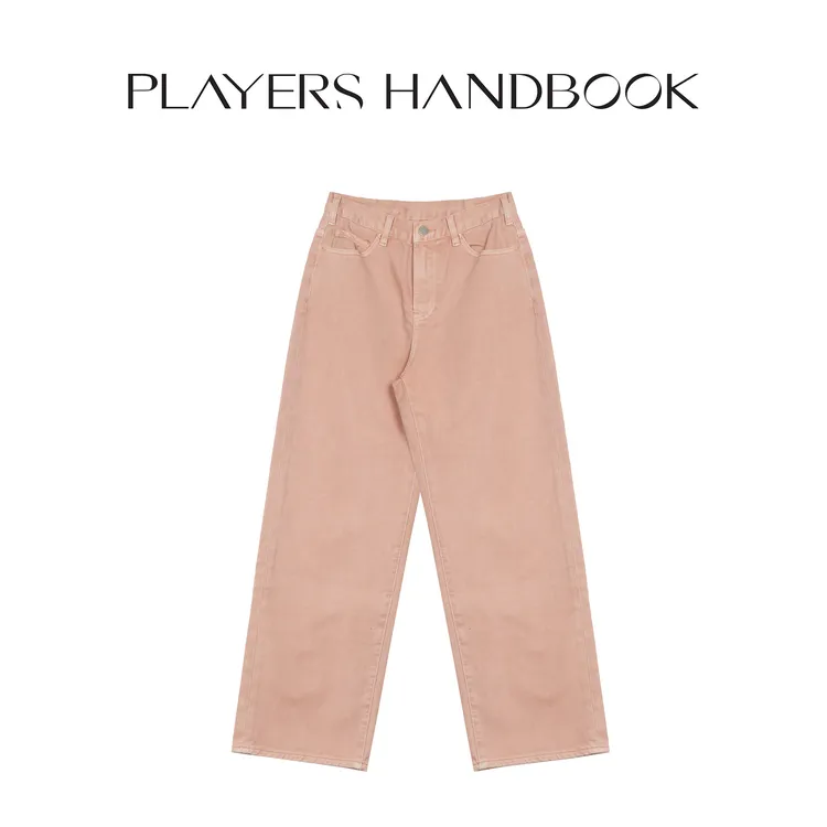 Players Handbook《珊瑚》潮流时尚定染系列绣花吊脚牛仔裤PH6009