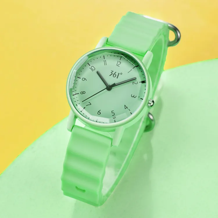 361°考试专用手表女高中学生指针式简约显白奶茶色腕表送女友