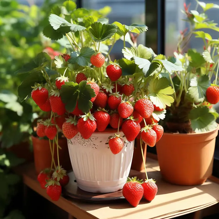 种植草莓苗秧黑珍珠甜查理草莓苗批发当年结果可食用盆栽基地直发