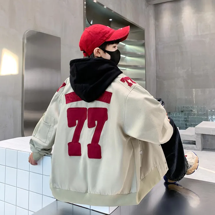男童外套春秋2025新款秋季棒球服青少年潮酷中大童8-15男童装180