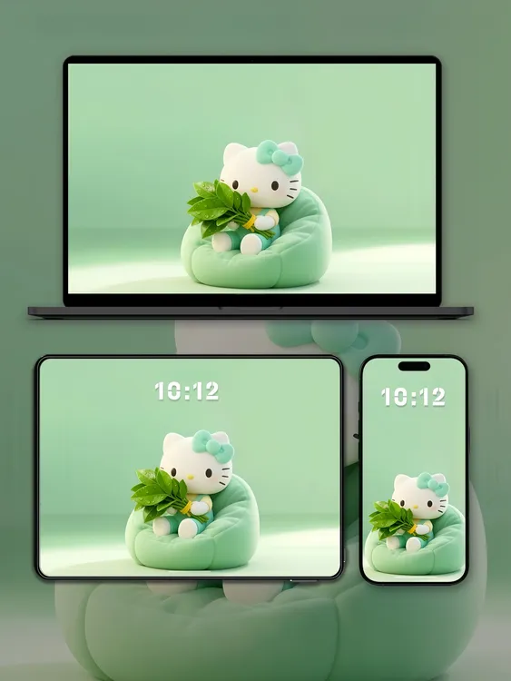 4K高清｜HelloKitty柚子叶去霉运｜苹果安卓手机动态＋平板＋电脑静态