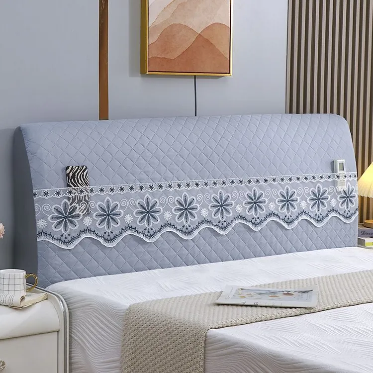 床头罩套新款床头罩套加高80厘米1.5米1.8米实木软包全包防尘罩