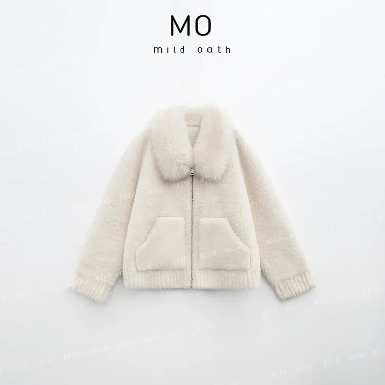MILD OATH【北海道恋曲2.0】狐狸毛领绵羊毛皮毛一体保暖皮草外套