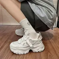 w155201厚底老爹鞋女新款爆款网面运动鞋显脚小休闲女鞋