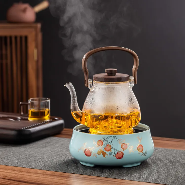 玻璃煮茶壶煮茶器耐热加厚提梁烧水壶陶瓷电陶炉套装