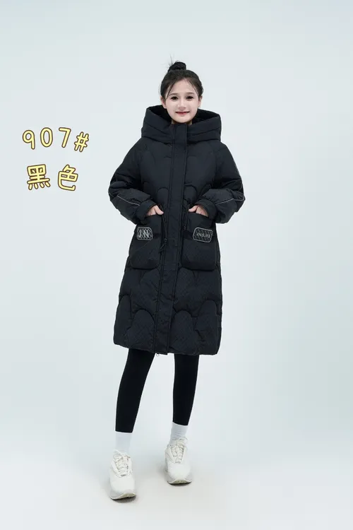 女士中长款时尚休闲棉服907- A654***