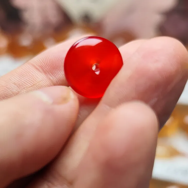 非金属皮质吊坠 平安扣#青鱼石