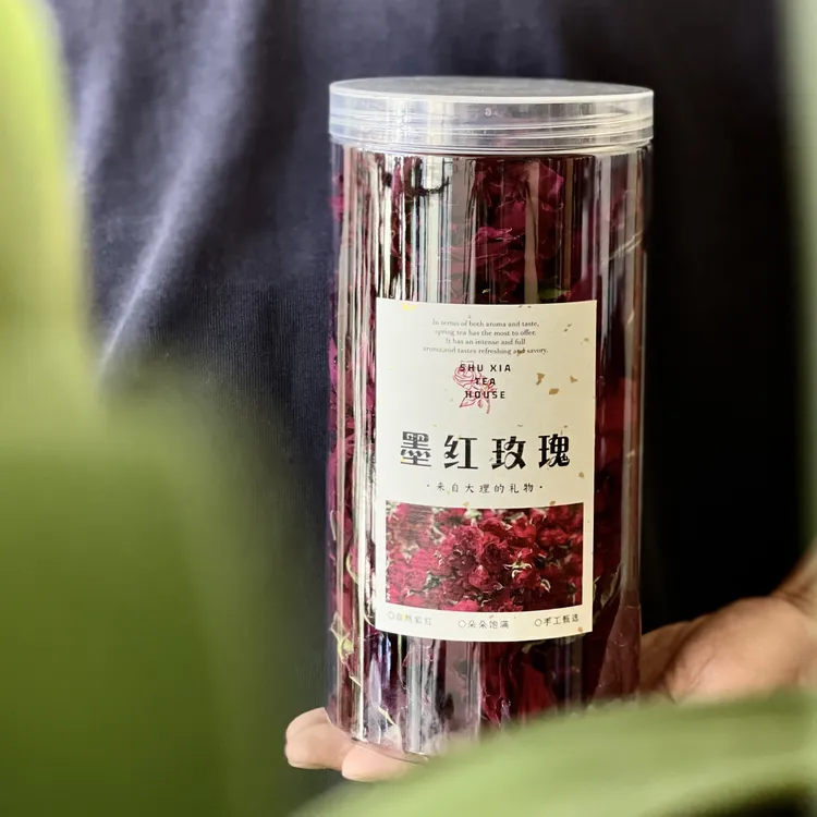 墨红玫瑰新花精挑重瓣玫瑰花茶手工玫瑰花冠50g/罐装玫瑰花茶泡水