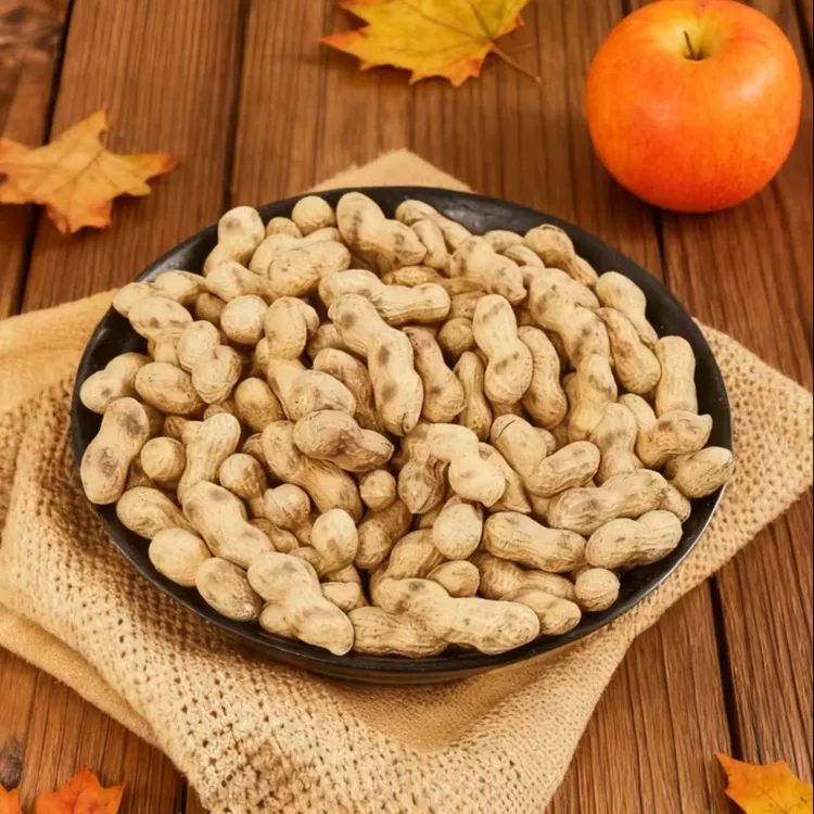 (柴火小花生)农村铁锅柴火炒花生原味小珍珠现炒小花生带壳