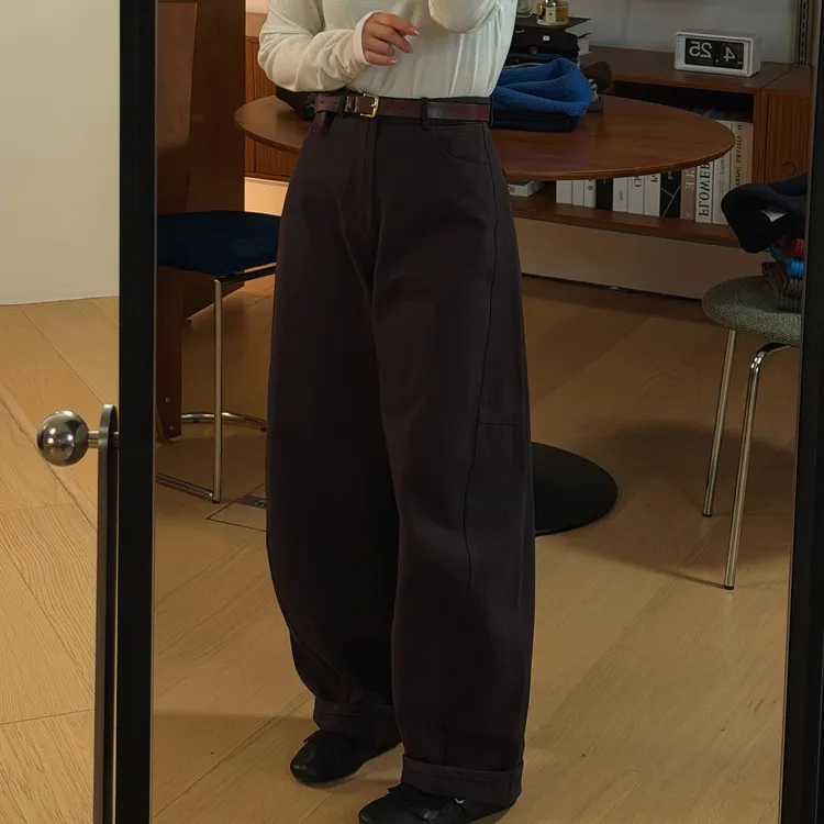 XIYE&W【棕云懒人裤】设计感百搭休闲裤