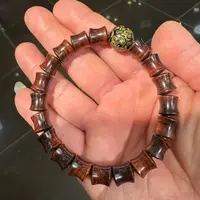 黄花梨竹节单圈手串(1.0)大漆珠 XT1502