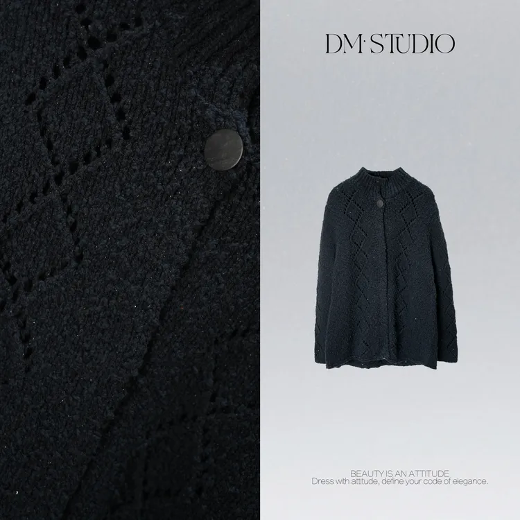 DEDM•STUDIO/早秋显瘦气质百搭极简风针织衫外套2508ZZS/SZ-71509