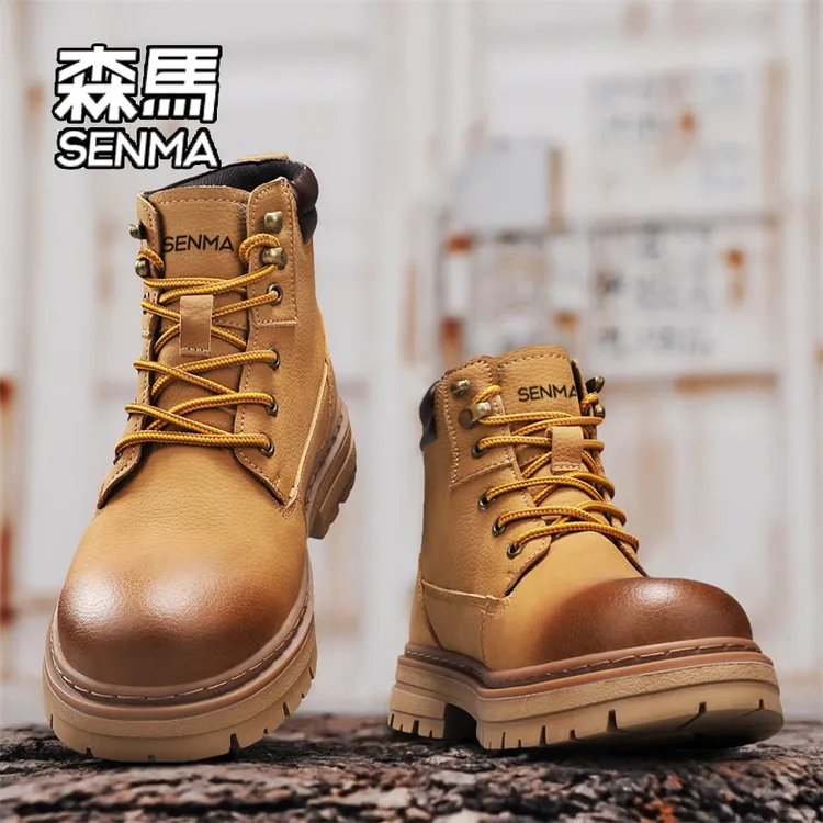 SENMA/森马高帮马丁靴男2025新款秋季英伦休闲户外防滑耐磨工装靴