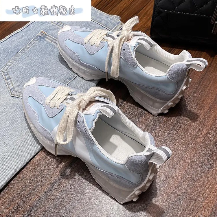 巧昕家小蛮腰华夫阿甘鞋女2025新款春秋爆款厚底运动舒适老爹板鞋
