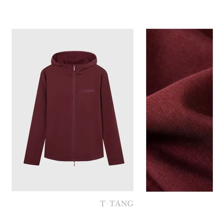 秋季新款260g莱赛尔棉柔软舒适百搭时尚百搭拉链连帽外套【7285】jj