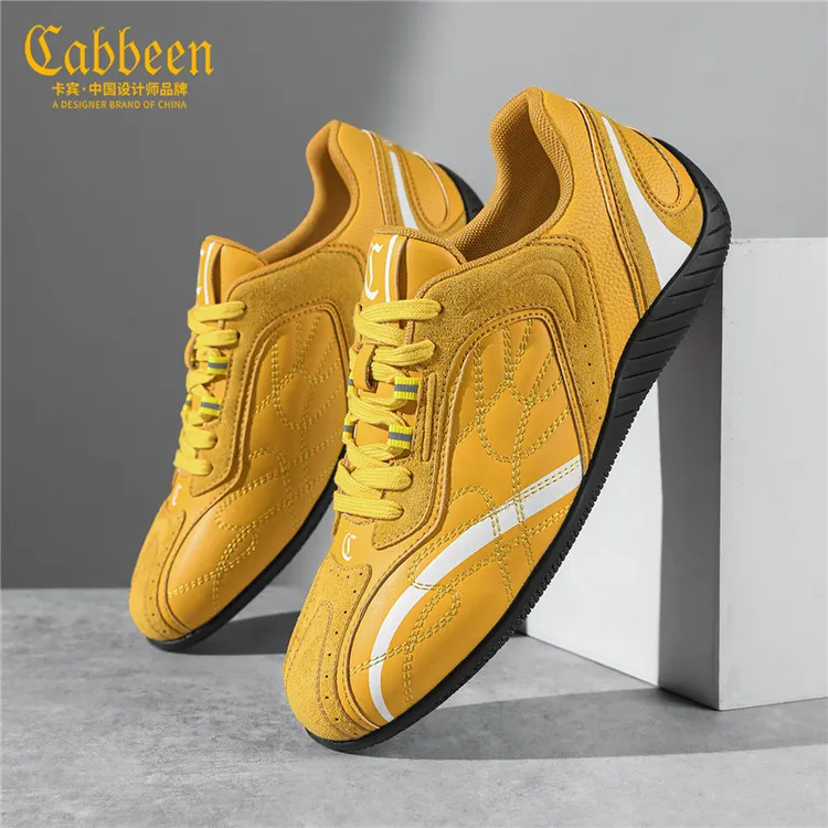 卡宾经典阿甘鞋男鞋2025秋季新款男士耐磨德训鞋系带赛车休闲鞋