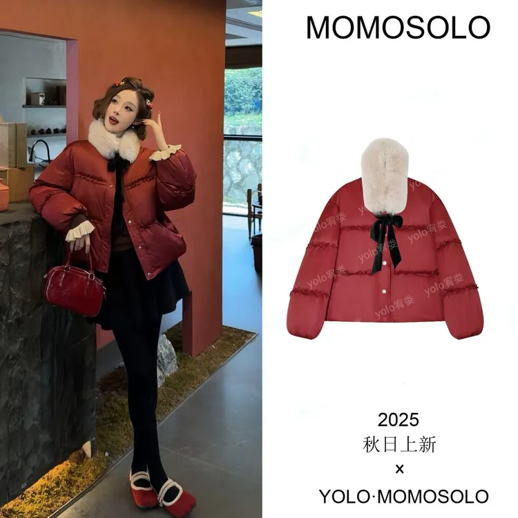 •岁岁安•2025冬狐狸毛+90白鸭绒极寒系列170g90白鸭羽绒服260002