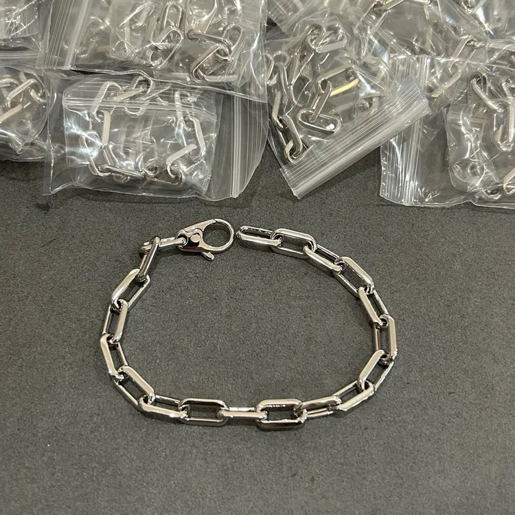 925银莫桑石手链 银色【斯巴达手链】斯巴达手链古巴链条