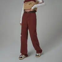 0010【金拐子专属】CHUU高腰多口袋纯色工装直筒长裤休闲裤-F