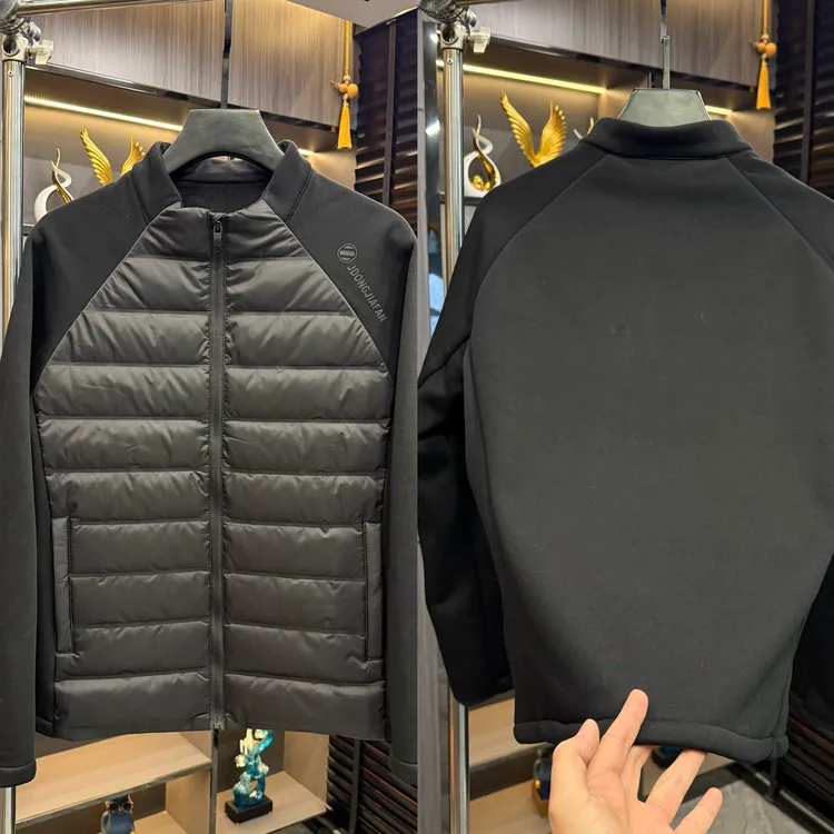 2025秋冬立领夹克羽绒外套夹克商务休闲百搭长袖男修身保暖