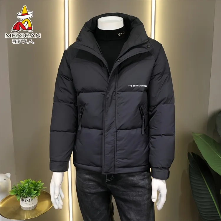 稻草人冬季新款休闲立领保暖防寒服外套男士潮流时尚帅气百搭棉服