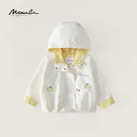 MOMOCO秋季新款女童阳光雏菊黄格子休闲童趣可爱外套77730138051