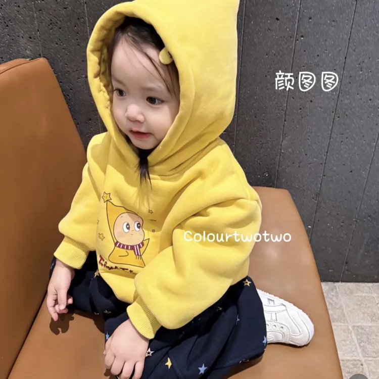 颜图图*正版超可爱星星人自发热羊驼绒～小童套装 （汉服