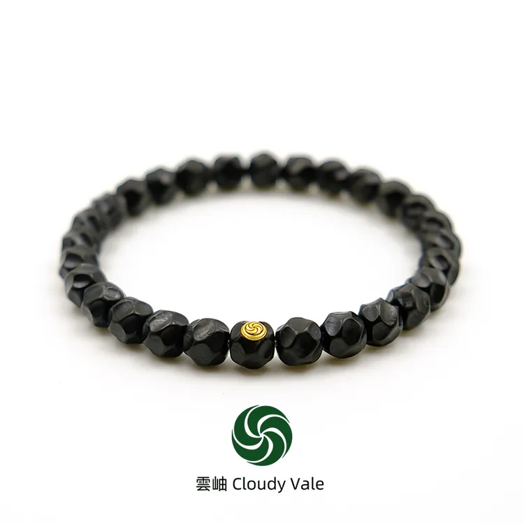 云岫cloudyvale金标乌木无相手串7.9mm*7.5mm-28颗