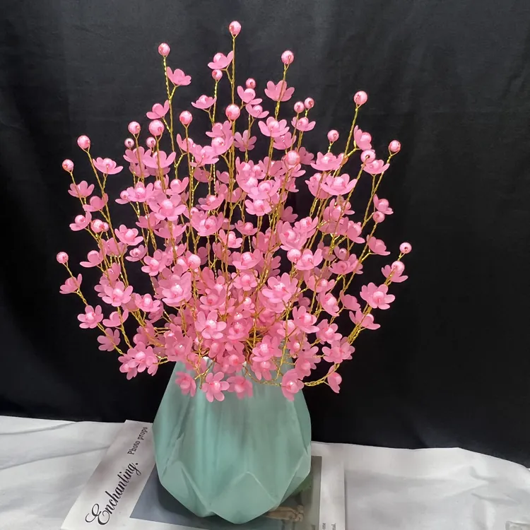 （送陶瓷百褶花瓶）六叶花瓣幸福花材料包，需要自己制作！