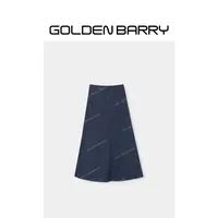 GOLDENBARRY|315098“丹宁鱼尾”设计感分割线显瘦牛仔长裙