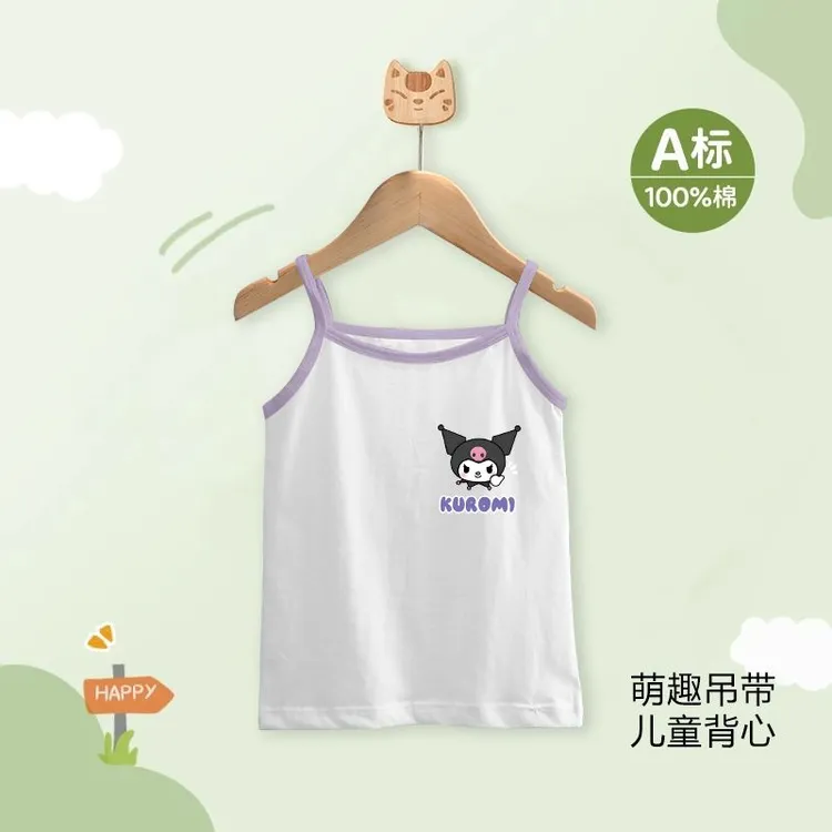 女童A类纯棉吊带背心夏季薄款透气宝宝无袖打底衫2025新款韩版潮