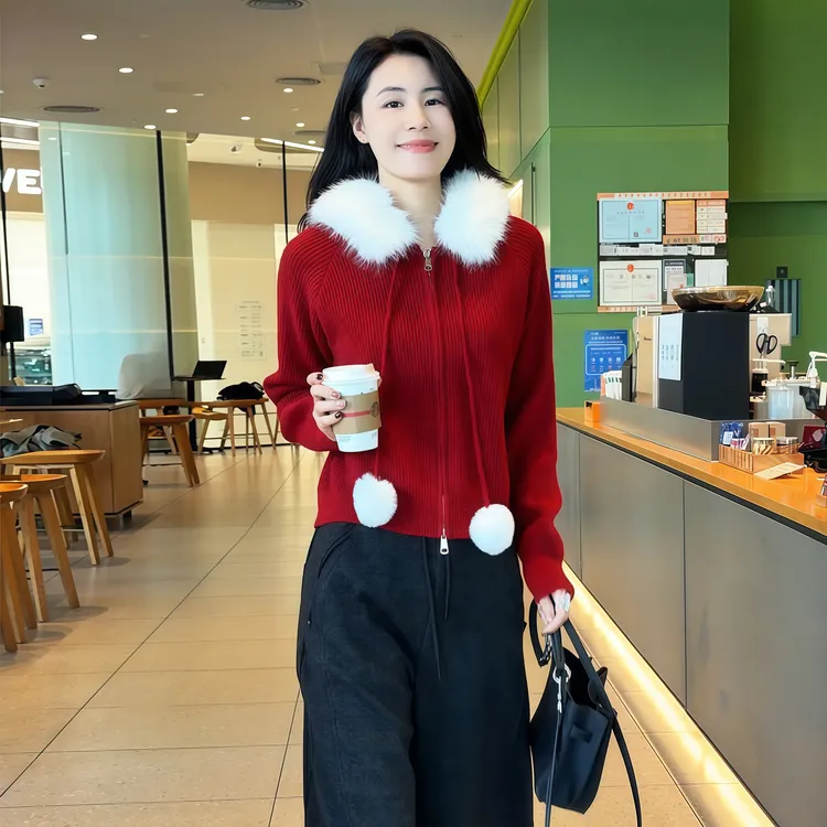 【小红帽】Mayya Plus麦芽定制气质显瘦红外出新款毛织外套32547997